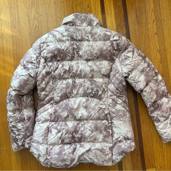 Athleta Downtown puffy jacket coat floral L large pink Antoinette NWOT down - Picture 2 of 5